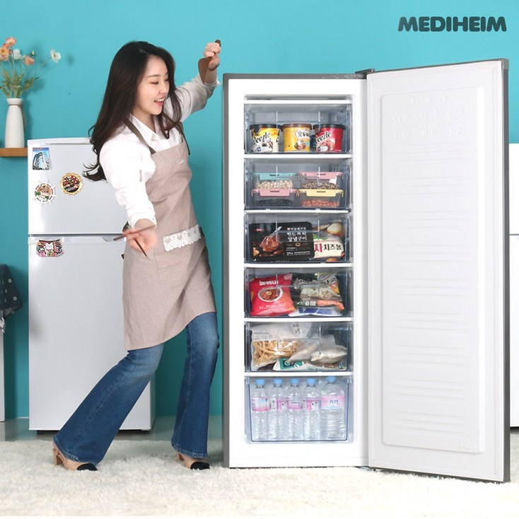 메디하임 미니 소형 냉동고 180리터, MHR202SG, 다크실버