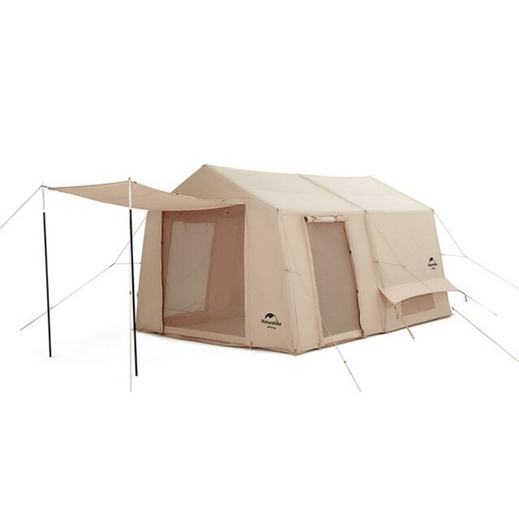 에어텐트 4인용 텐트 네이처하이크 야외 12x4 센치메터 품질의 캠핑 공기 저항, [01] Golden - 투데이밈