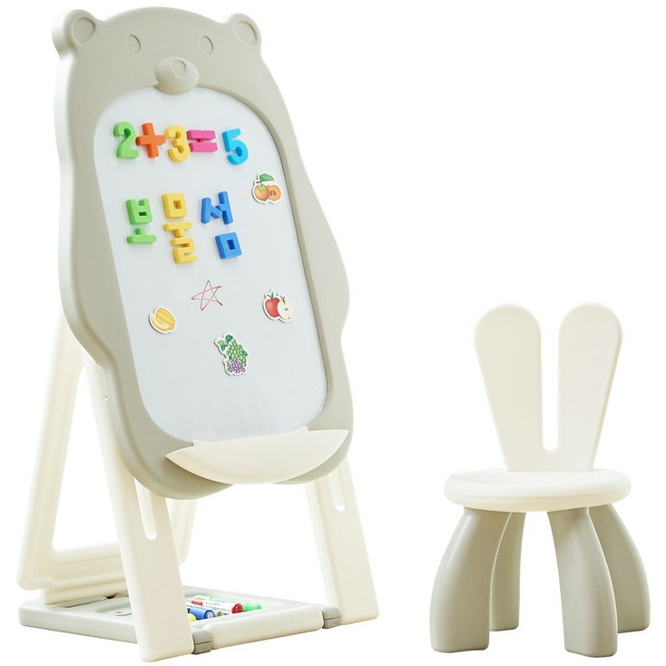 펀엔베이비 곰도리 유아자석보드+의자세트/자석칠판