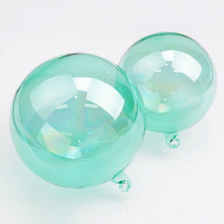 크리스마스 트리 장식 유리볼 오너먼트 클리어 민트 10cm 12cm 2종