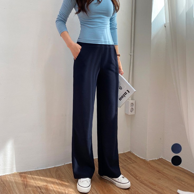 가비진 여성용 롱기장 일자핏 밴딩팬츠 가비진 여성용 롱기장 일자핏 밴딩팬츠