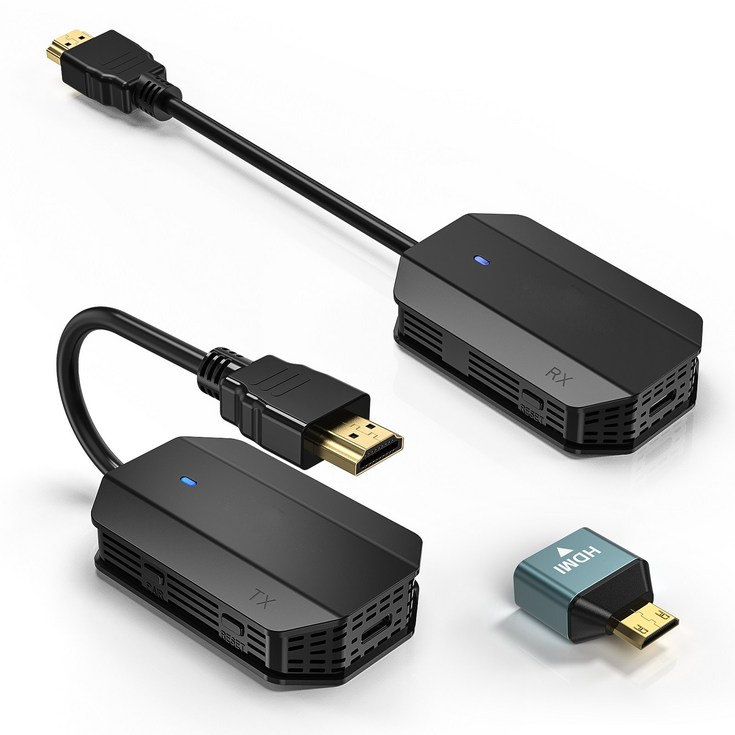 무선 HDMI 송신기 수신기 1080P 디스플레이 동글키트 익스텐더 AV 어댑터 노트북 TV 프로젝터 모니터, WHYA08, 1개