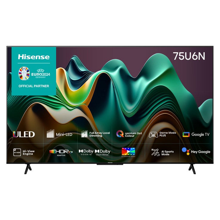 하이센스 안드로이드S 4K Mini LED TV, 191cm75인치, 75U6N, 스탠드형, 방문설치