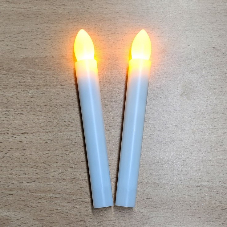 원터치 LED 촛불 2p  건전지 4p 세트