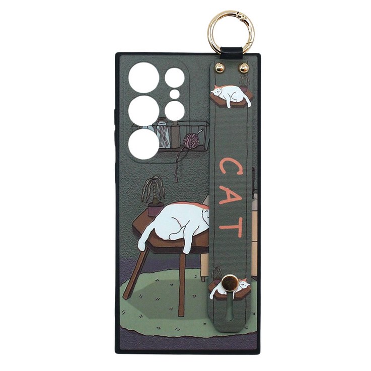 신서엔코 갤럭시S23케이스 갤럭시S23플러스케이스 갤럭시S23울트라케이스 Galaxy Phone Case SCS1533 일러스트 핸드 스트랩 휴대폰 케이스