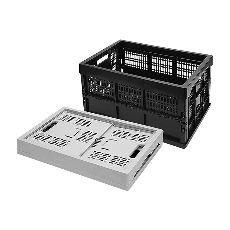 리빙스마일 폴딩박스 60L, 그레이, 1개 리빙스마일 폴딩박스 60L, 그레이, 1개