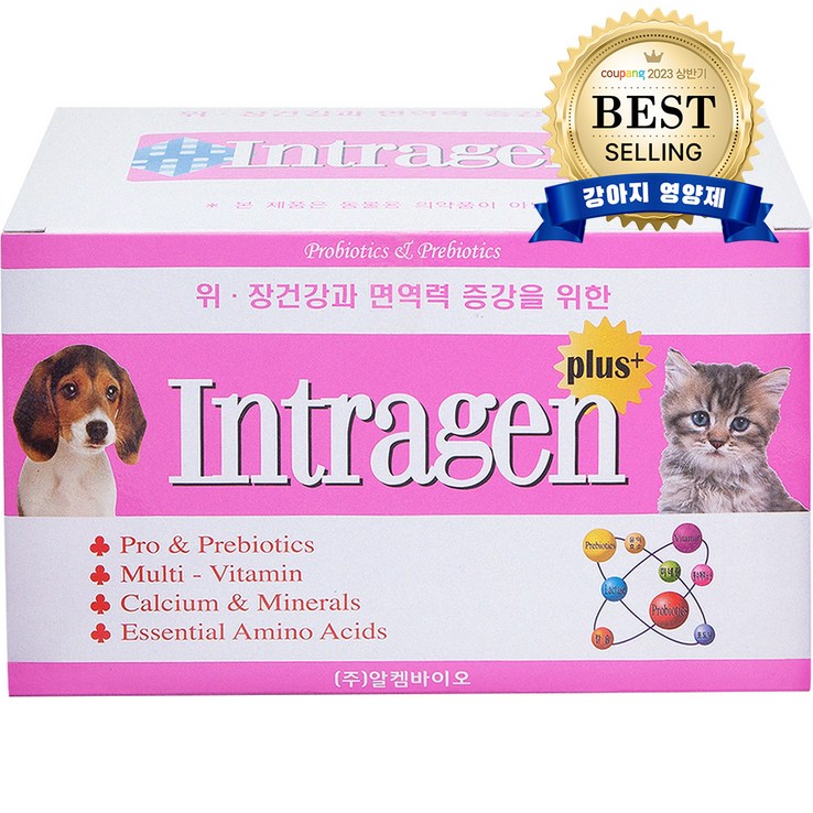 인트라젠 플러스 반려동물 장영양제 분말타입 100포 인트라젠 플러스 반려동물 장영양제 분말타입 100포