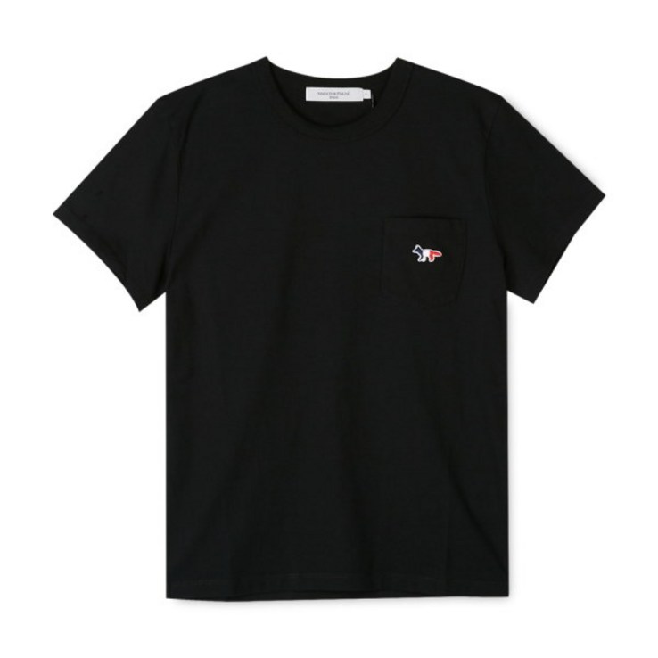 메종키츠네 23SS FW00107KJ0010 BLACK 여성 트리컬러 폭스 반팔 티셔츠 메종키츠네 23SS FW00107KJ0010 BLACK 여성 트리컬러 폭스 반팔 티셔츠