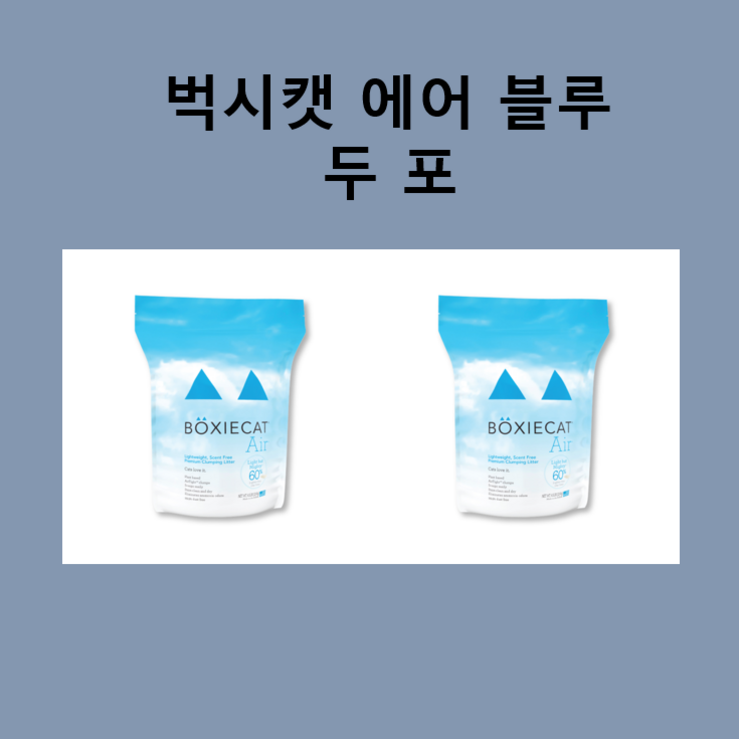 벅시캣에어 블루무향2.95kgx2포사막화방지모래