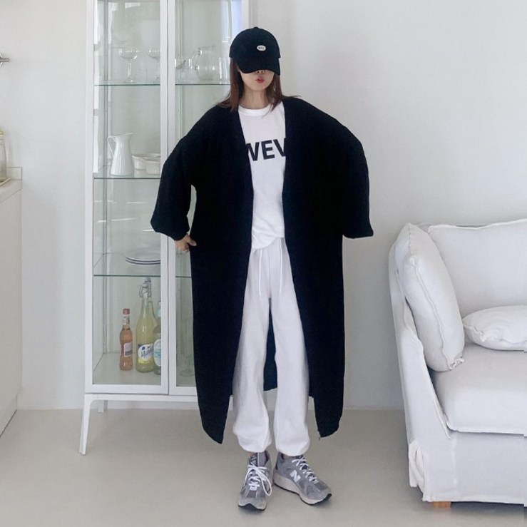 애플망고옷장 오버핏 와플니트 롱가디건 가을 겨울 간절기용 롱가디건 애플망고옷장 오버핏 와플니트 롱가디건 가을 겨울 간절기용 롱가디건