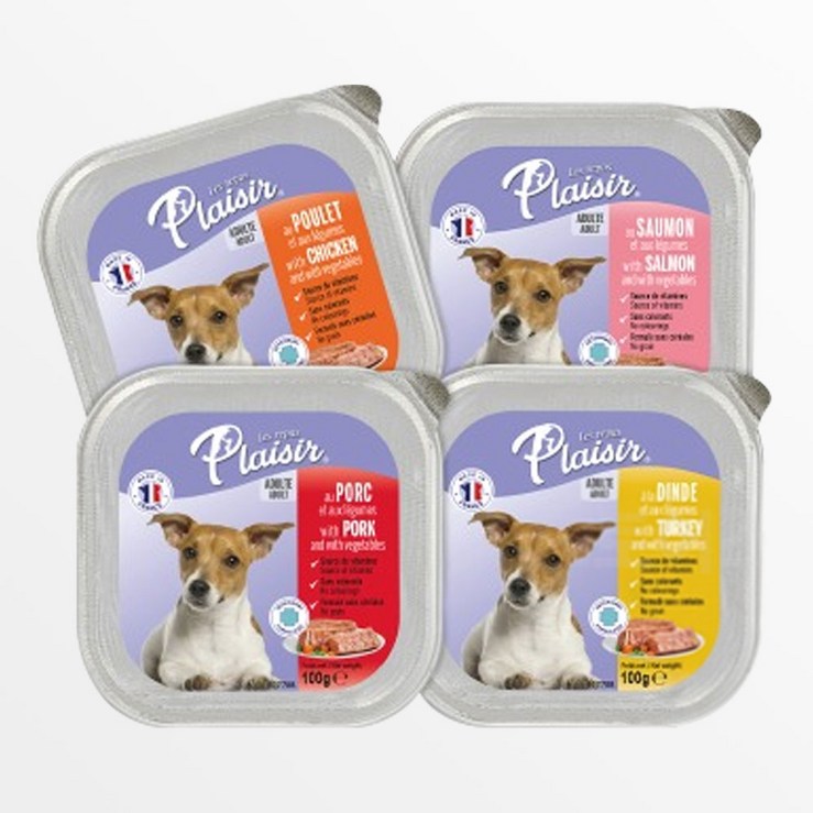 플레이저 프랑스 수입 신선한 육류를 사용한 강아지 캔 파테 타입, 24개, 100g, 칠면조야채