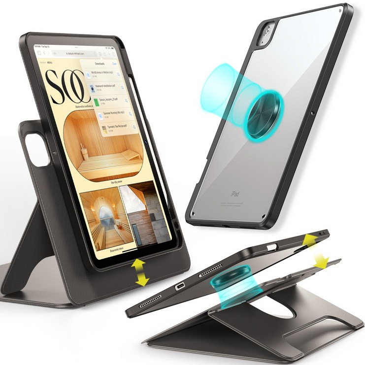 VISBYH 비스비 아이패드 프로11 7세대 2024 M4 플렉스뷰 마그네틱 케이스, 1개