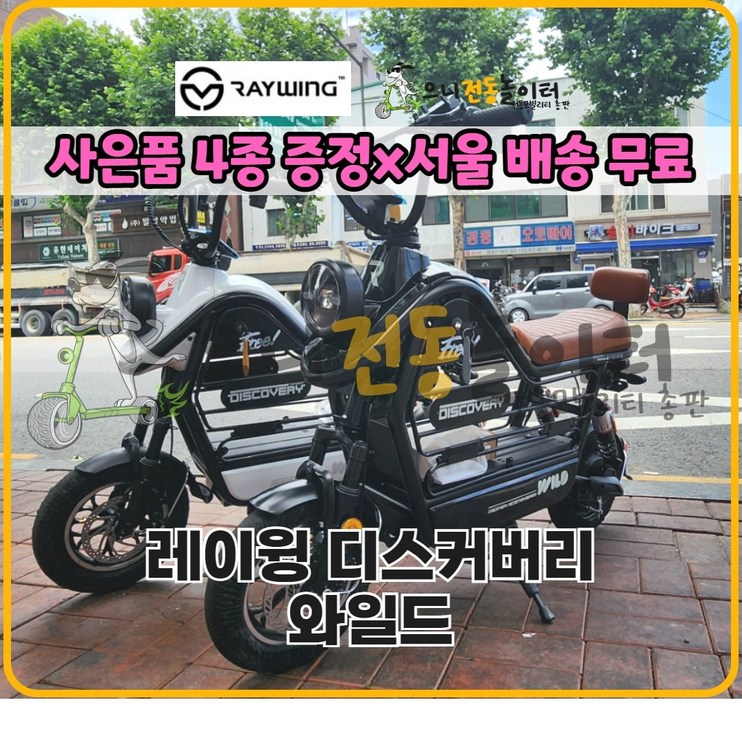 2023년형 레이윙 디스커버리 와일드 S20 750W 전기 전동 스쿠터 12Ah 16Ah 28Ah 반려동물 동승 장보기 짐싣기 예쁜스쿠터, 블랙