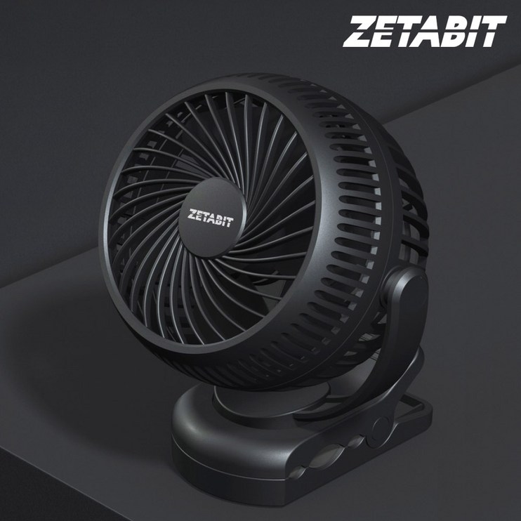 ZETABIT 스탠드 앤 클립 미니 충전식 집게형 무선 서큘레이터