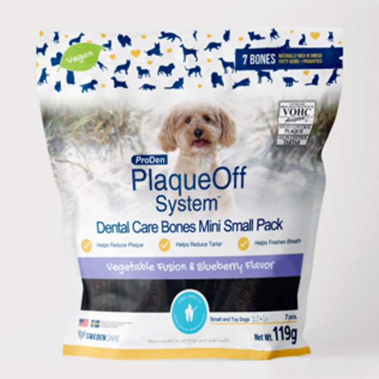 프로덴 플라그오프 덴탈케어본 미니, 2개, 119g, 혼합야채블루베리