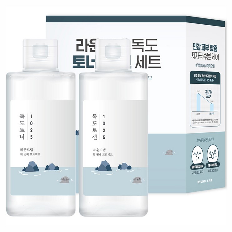 라운드랩 독도 토너 200ml 로션 200ml 세트