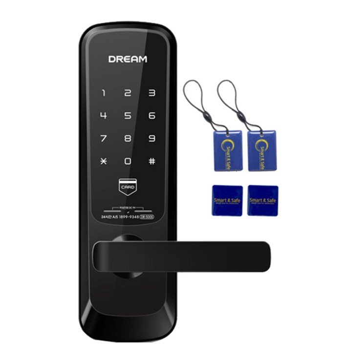 드림 무타공 디지털도어락 DR500S 카드키 4p