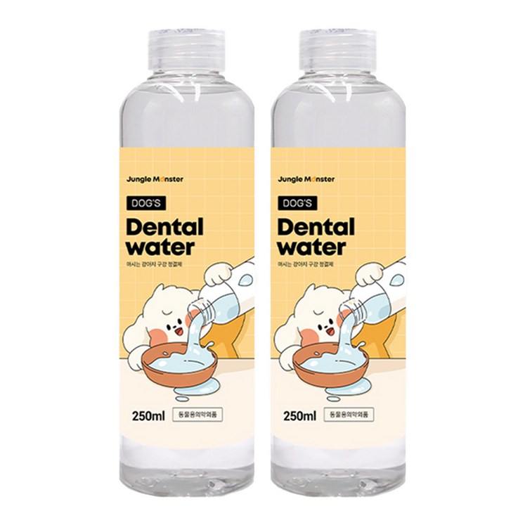 정글몬스터 독 덴탈워터 강아지 구강청결제, 250ml, 2개