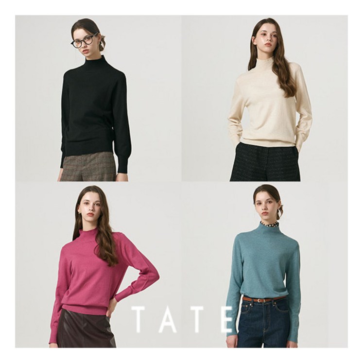 테이트 ●TATE 24FW 여성 메리노울 블렌딩 니트3종