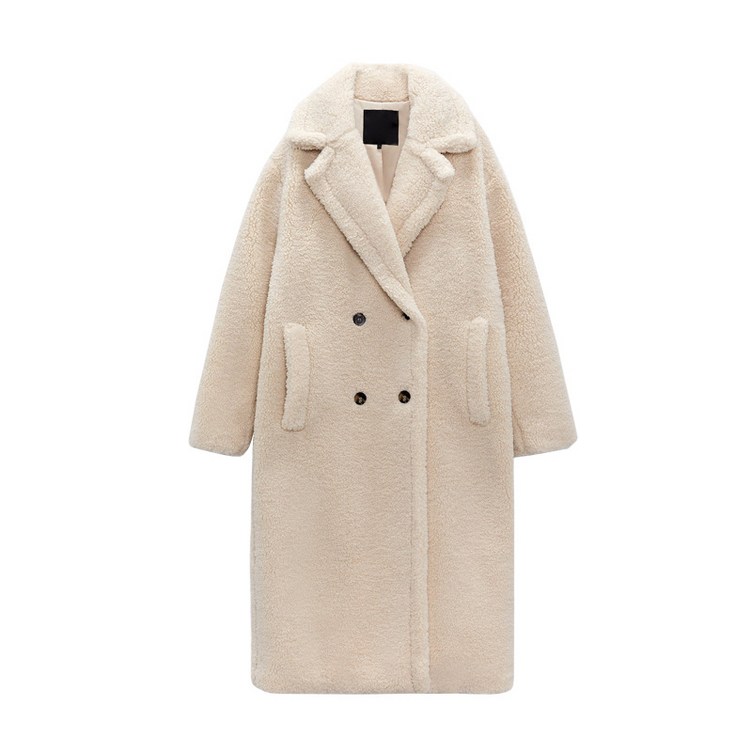 ZARA 우먼 보온 램 플리스 코트 오버핏
