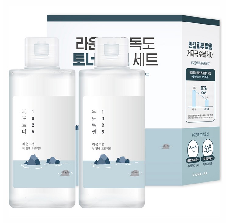 라운드랩 독도 토너 200ml 로션 200ml 세트 라운드랩 독도 토너 200ml 로션 200ml 세트