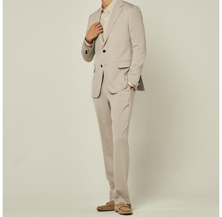 트래드클럽 남성용 베리 베이직 린넨 수트 세트