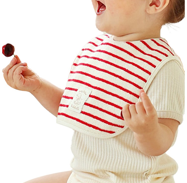 마롤로뜨 유아용 스트라이프 테리 턱받이