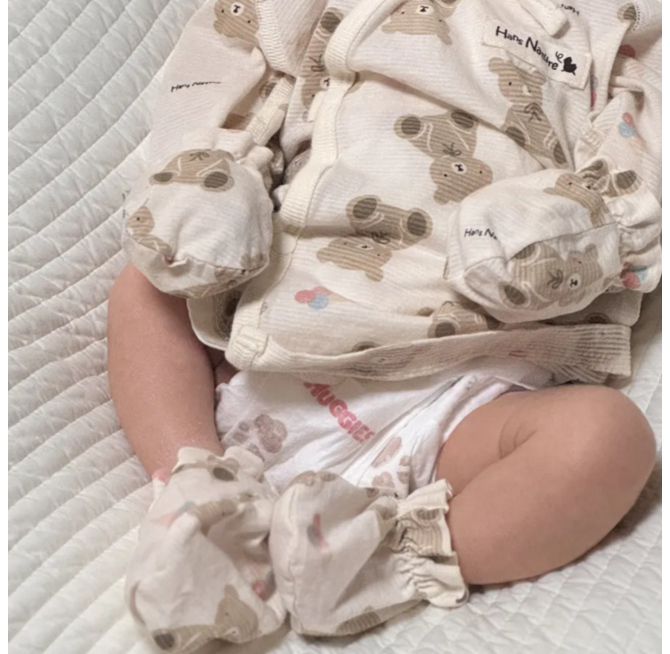 한스네이처 오가닉 신생아 여름발싸개 세트