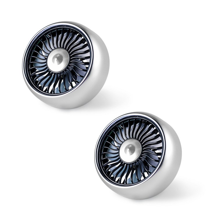 808 차량용 3단 미니 송풍구형 쿨링에어 써큘레이터 2p