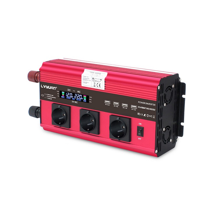 한국형 콘센트 차량용 인버터 12V  24V 지속출력 3000W 최대출력 6000W, 1개