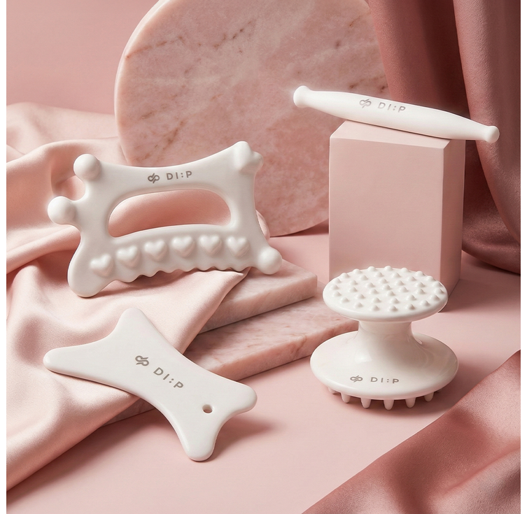 디프 세라믹괄사 4종세트 전신 다용도 마사지