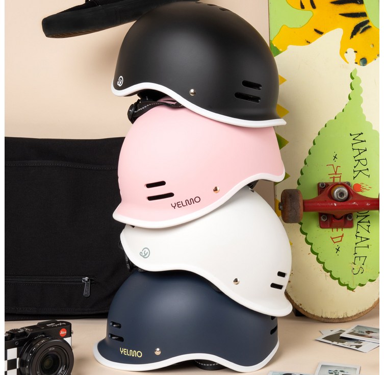 옐모프로 헬멧 성인 유아 어반 전동 킥보드 인라인, 로즈핑크 - 캠핑밈