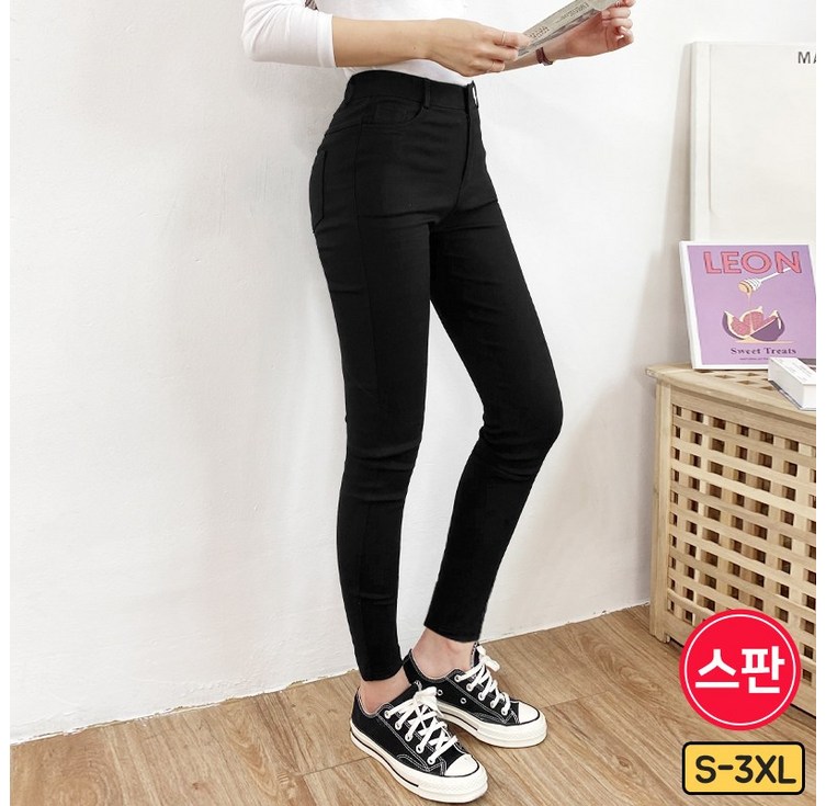 가비진 여성용 숏롱기장 선택 편안한 쫀쫀 스판 스키니 팬츠 바지 빅사이즈까지 키큰녀키작녀