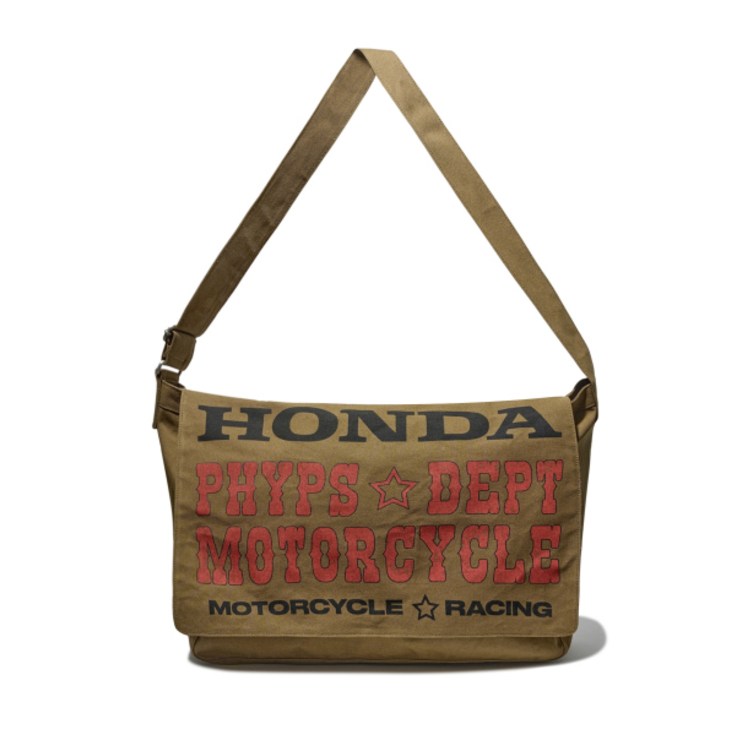 HONDA MOTORCYCLE Honda Typography Duffel Canvas bag Khaki