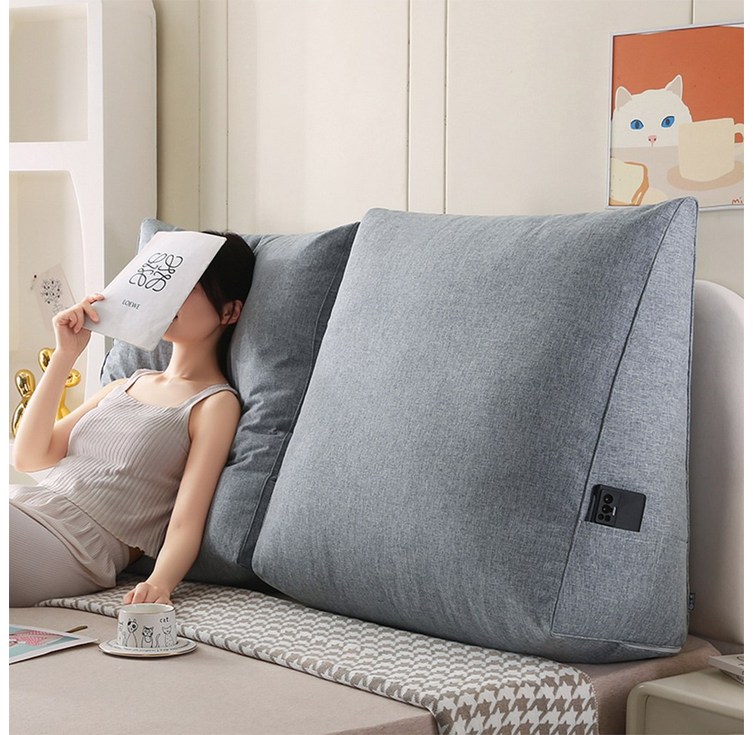 코잠 더 넓고 긴 롱 삼각쿠션 등받이 쿠션 등쿠션