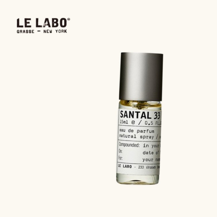 백화점출고정품 스모키한 머스크향 LE LABO FRAGRANCES 르라보퍼퓸상탈33 SANTAL33 15ml 백화점출고정품 스모키한 머스크향 LE LABO FRAGRANCES 르라보퍼퓸상탈33 SANTAL33 15ml
