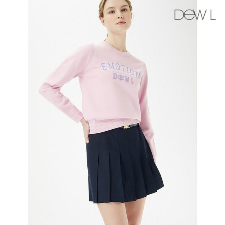 듀엘 여성 레터링 비딩 니트 캐시미어 가디건