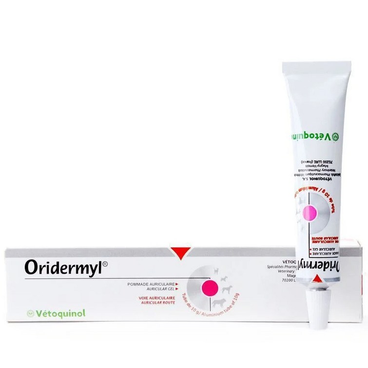 프랑스 수입 oridermyl 반려동물 귀염증연고 귀진드기연고 곰팡이성 피부 연고 5통구입제한 C0351, 10g, 1개