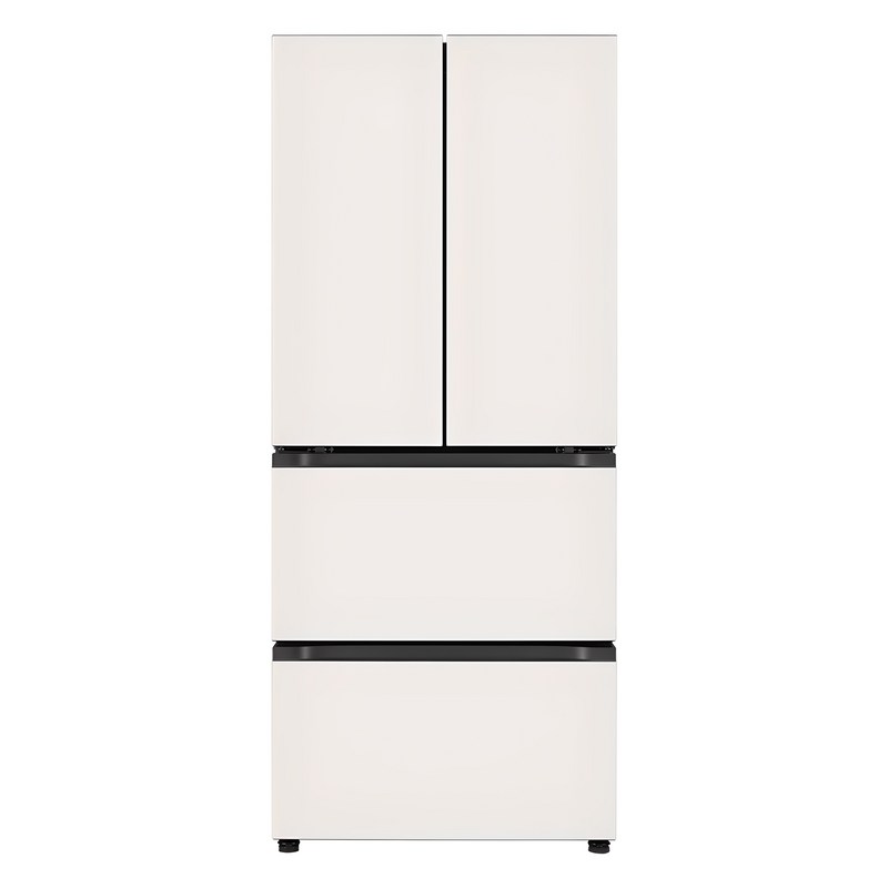 [색상선택형] LG전자 오브제 402L 스탠드형 김치냉장고 메탈 4도어 디오스 방문설치, 오브제컬렉션베이지, Z403MEEF53 1