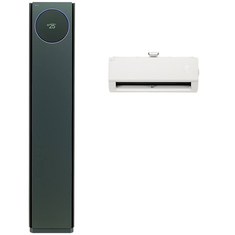 LG전자 인버터 58.5㎡(17.7평) +18.7㎡(5.7평) 휘센 오브제컬렉션 2 in 1 멀티형 타워에어컨 스페셜 방문설치, FQ18SDNGR2 1