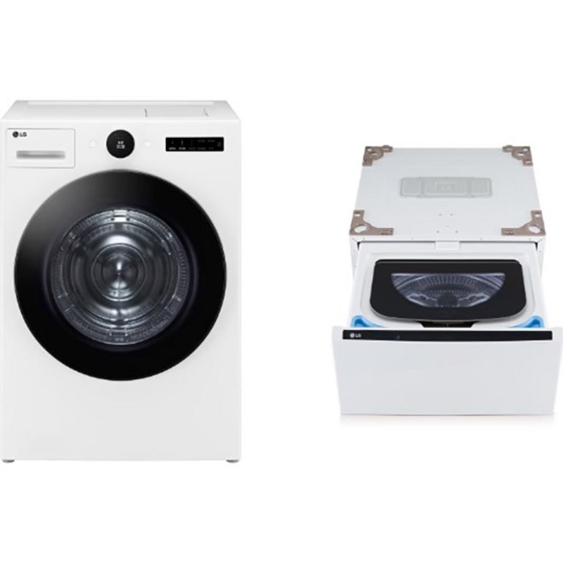 LG전자 트롬 오브제컬렉션 건조기 + 미니워시 RD21WSX 세트 21kg + 4kg 방문설치, 릴리 화이트 1