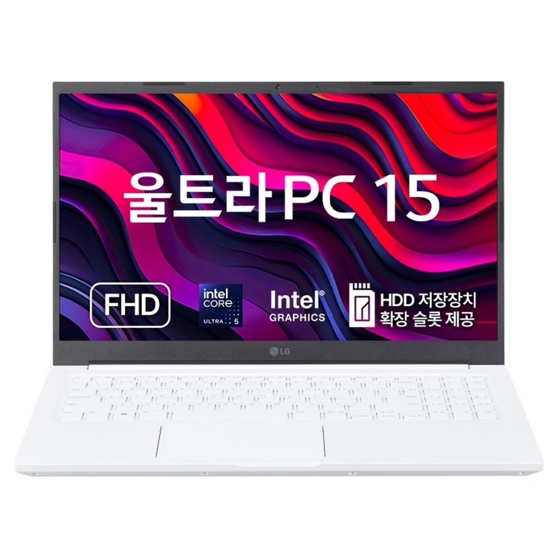LG전자 2024 울트라 PC 15 FHD Ultra5 8G 512G, 화이트, 512GB, 8GB, WIN11 Pro, 15UG50S-GP55KN 1
