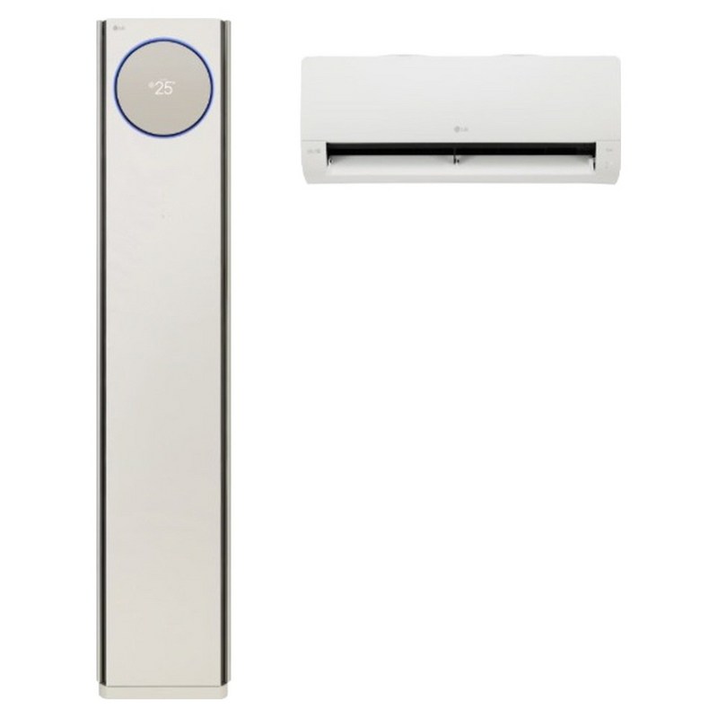 LG전자 인버터 58.5㎡ + 18.7㎡ 휘센 오브제컬렉션 타워I 5시리즈 2in1 에어컨 FQ18FN5BR2M 방문설치, 매립배관형 1