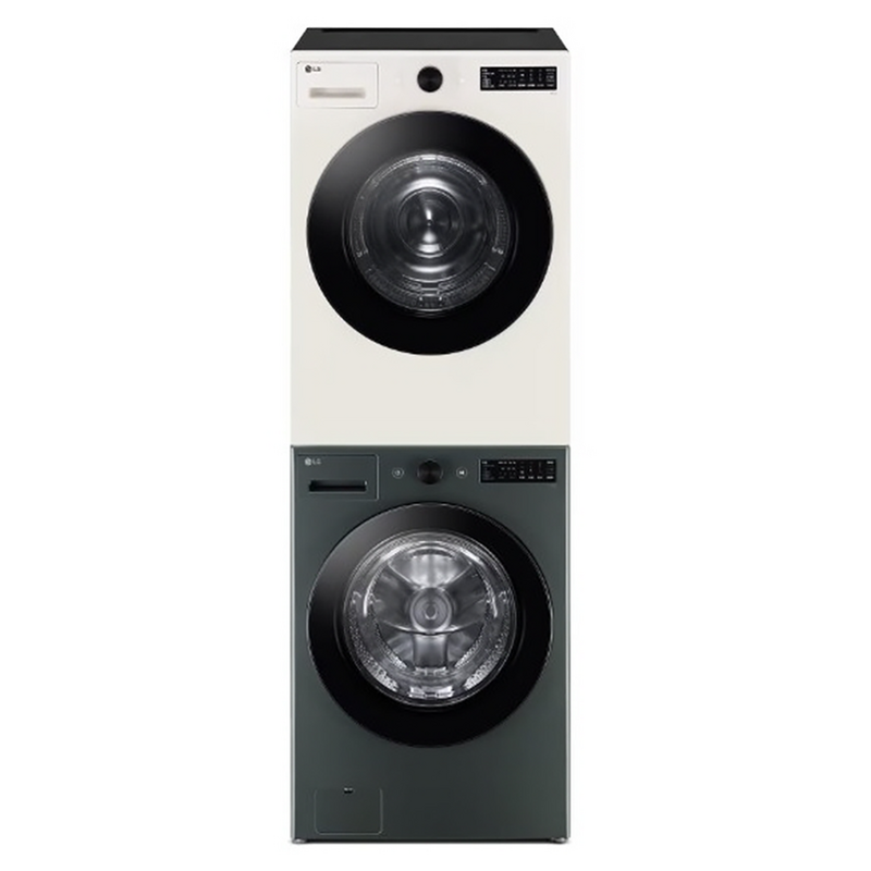 LG전자 트롬 오브제컬렉션 세탁기 FG19GN + 건조기 RG19EN + 19kg + 19kg + 키트세트 방문설치, KFG19GN-9EN, 네이처그린 + 네이처베이지 1