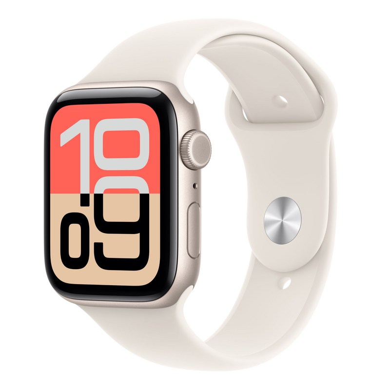 Apple 2025 애플워치 SE3 알루미늄 케이스, 44mm, GPS+Cellular, 스타라이트, S/M 1