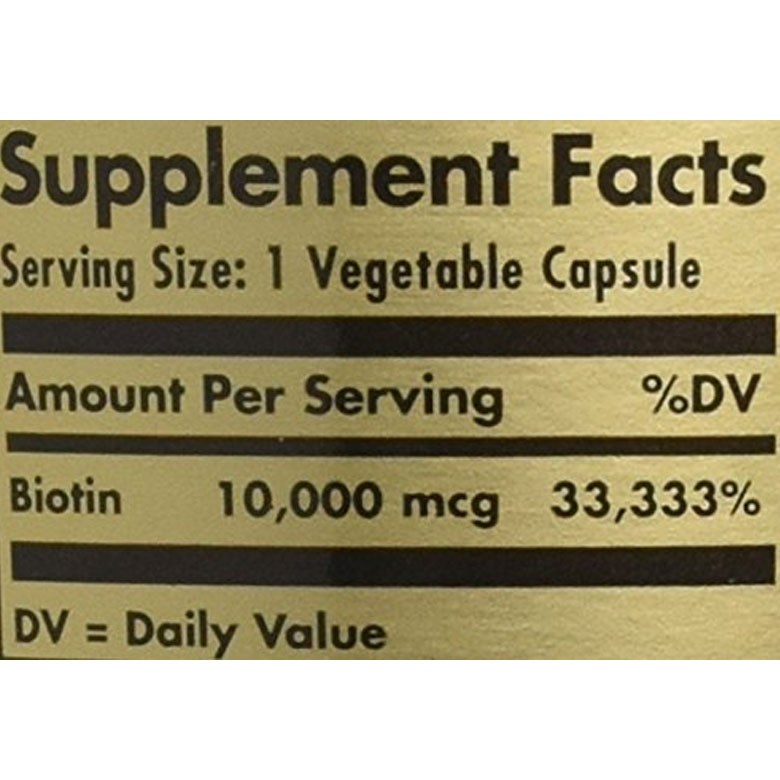솔가 비오틴 10 000mcg 베지터블 캡슐 글루텐 프리 비건, 60정, 1개 - thumb image
