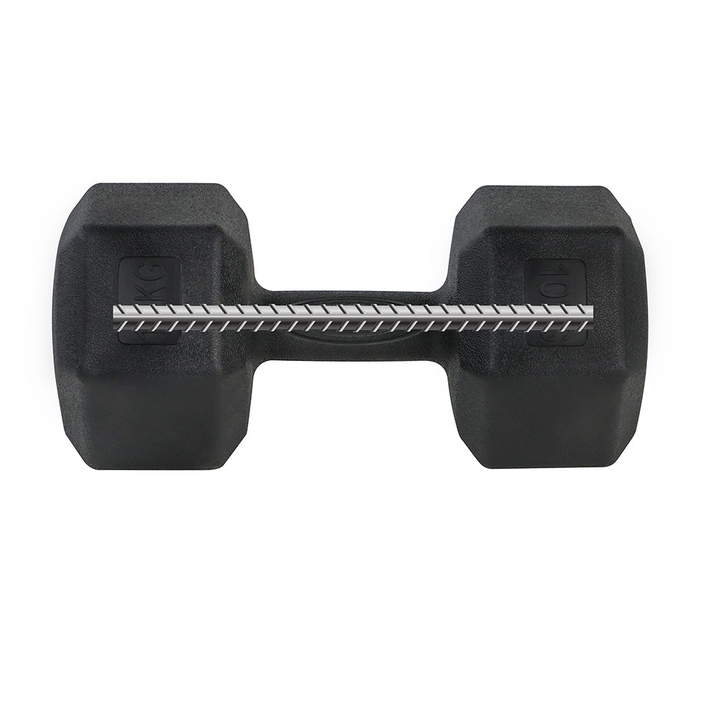 코멧 스포츠 고중량 육각 덤벨 아령 블랙, 10kg, 2개입 - thumb image