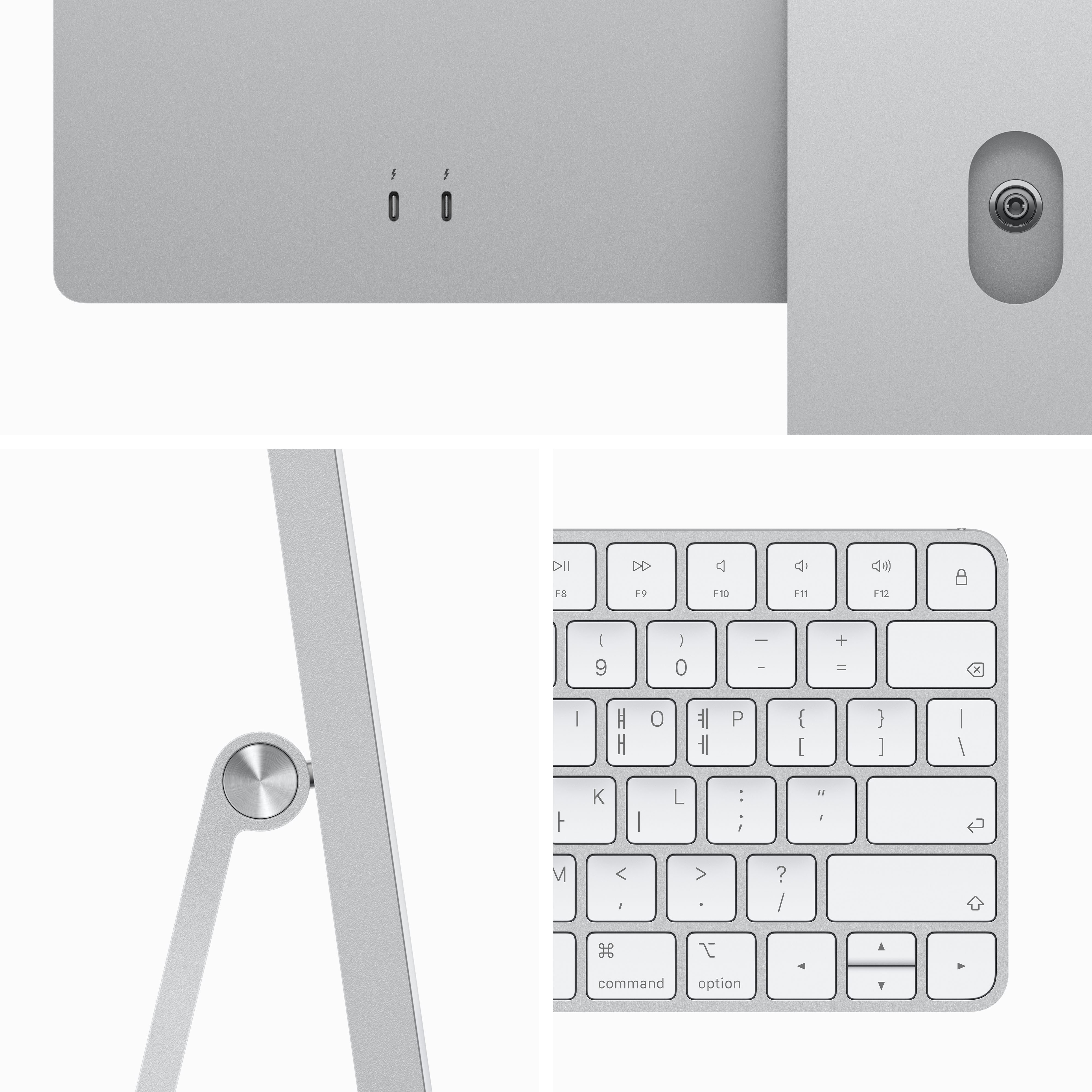 Apple 2023 아이맥 24 M3, 실버, 8코어, 256GB, M3 8코어, 8GB - thumb image
