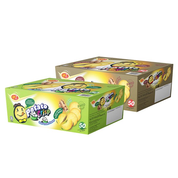 포테이토 크리스프 스낵 바베큐맛 20g x 50p + 사워크림맛 20g x 50p, 1세트 - thumb image