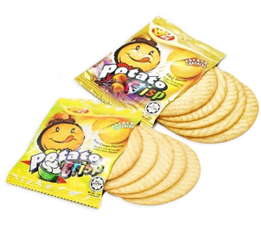 포테이토 크리스프 스낵 바베큐맛 20g x 50p + 사워크림맛 20g x 50p, 1세트 - thumb image